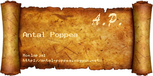Antal Poppea névjegykártya