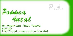 poppea antal business card